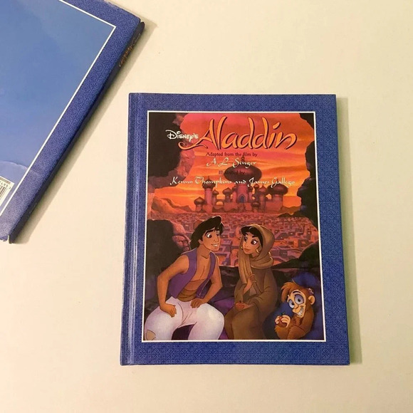 Vintage 1992 Disneys Aladdin  by A L Singer Hardcover Book DJ - Picture 10 of 16